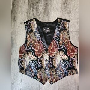 Colorful Embroidered Vintage Horse Katch Me Womens Western  Vest